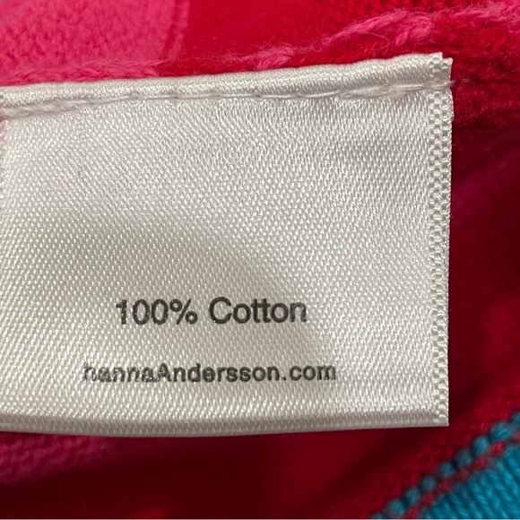 EUC Hanna Andersson Sweater Dress Short Sleeve Size 3 (90). Pink,Blue,Red,Yellow - Picture 9 of 9